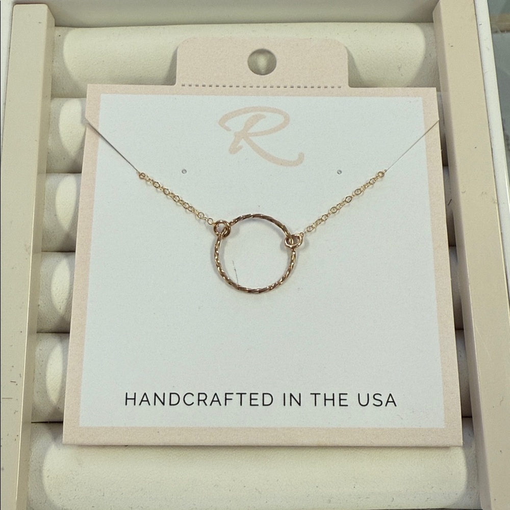 Gold Circle Pendant Necklace